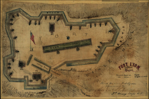 24"x36" Gallery Poster, map Fort Lyon Alexandria, Virginia 1865
