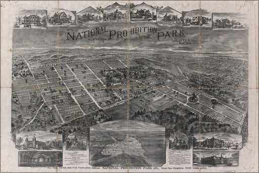 24"x36" Gallery Poster, map National Prohibition Park New York City 1898