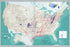 24"x36" Gallery Poster, map Natural Gas Pipelines united states pb1970