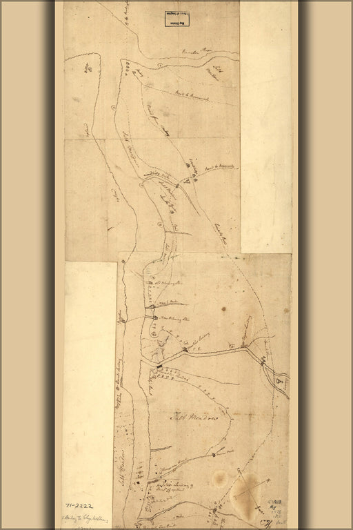 24"x36" Gallery Poster, map of Amboy to Elizabethtown new jersey 1778