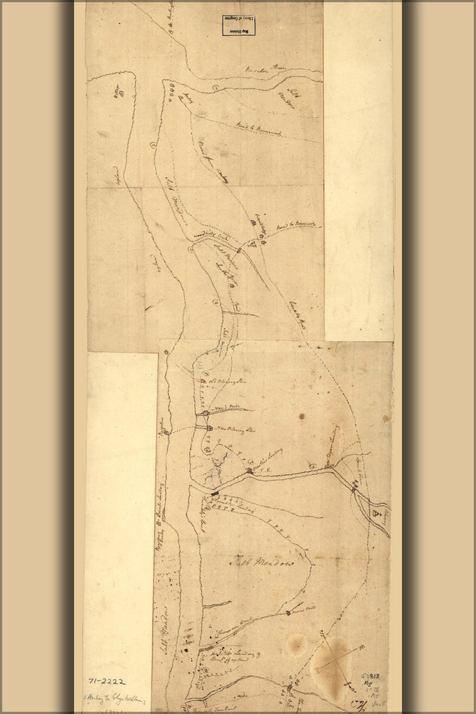 24"x36" Gallery Poster, map of Amboy to Elizabethtown new jersey 1778