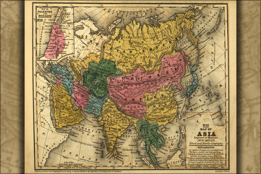 24"x36" Gallery Poster, map of Asia 1839