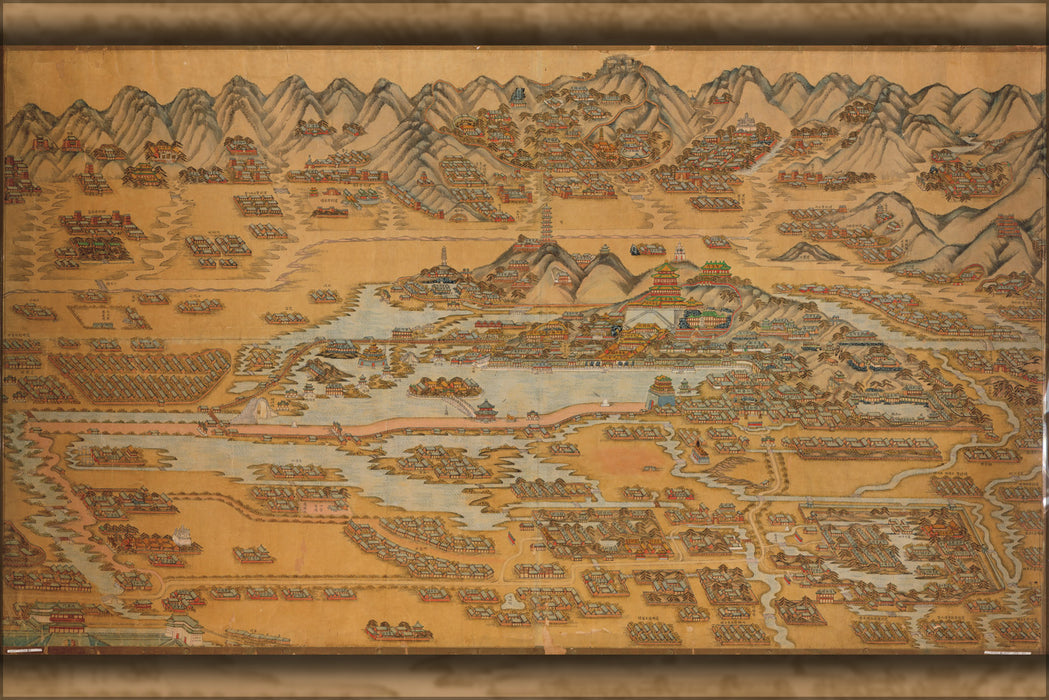 24"x36" Gallery Poster, map of Beijing China 1890
