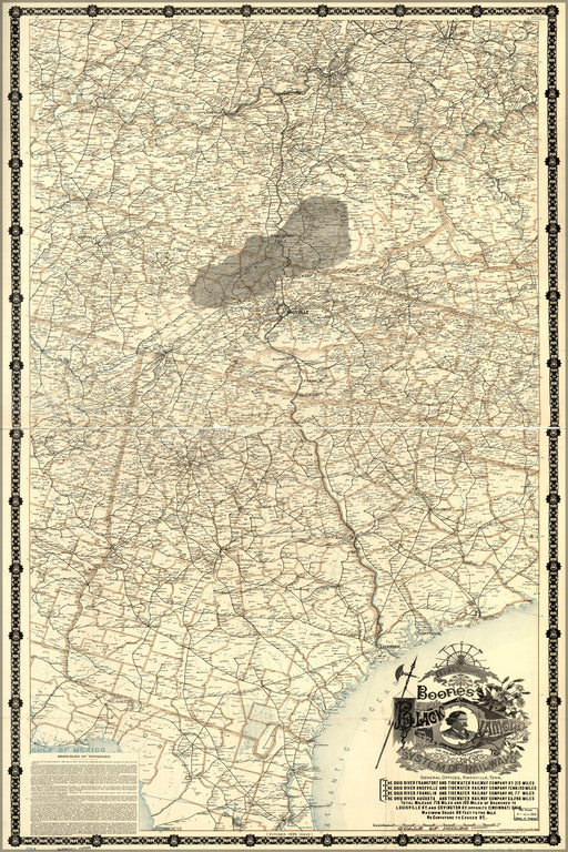 24"x36" Gallery Poster, map of Black Diamond railroad System 1896