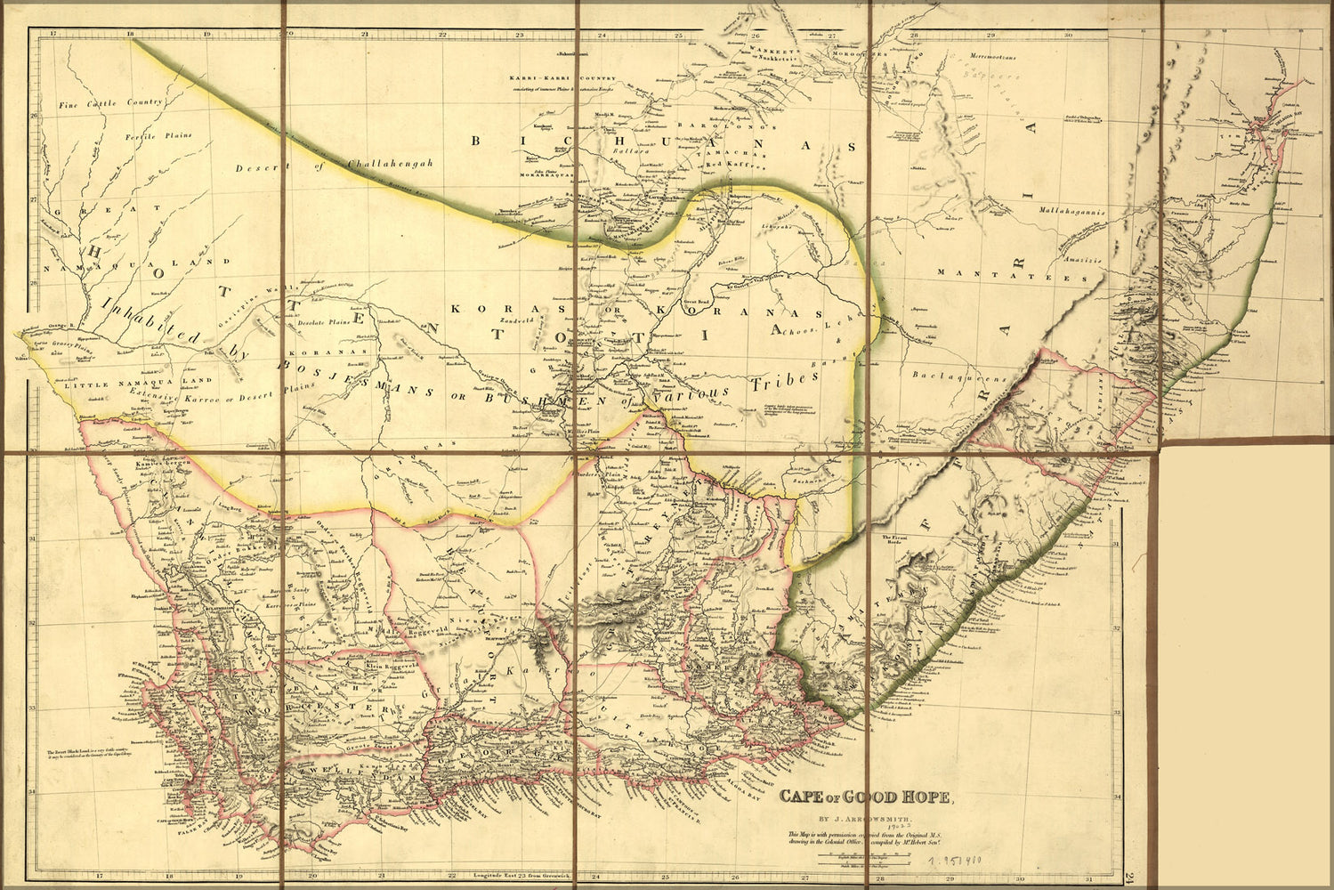 24"x36" Gallery Poster, map of Cape of Good Hope 1842