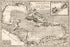 24"x36" Gallery Poster, map of Caribbean Area west indies cuba 1780