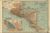 24"x36" Gallery Poster, map of Central America Panama costa rica guatemala honduras nicaragua el salvador 1902