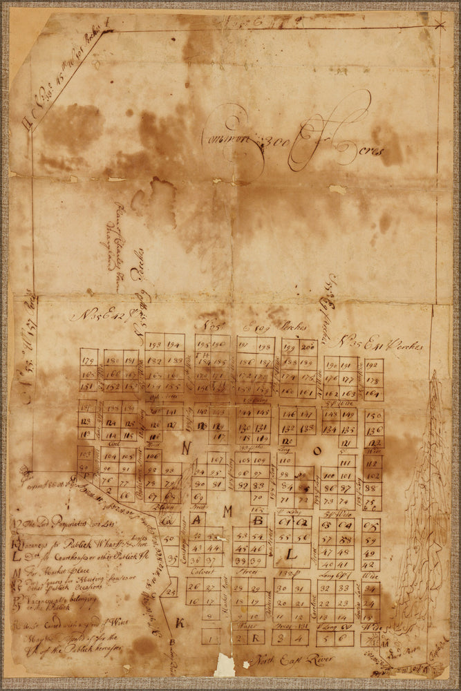 24"x36" Gallery Poster, map of CharlesTown, Maryland 1770