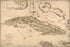 24"x36" Gallery Poster, map of Cuba, Bahama Islands, jamaica 1762