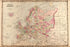 24"x36" Gallery Poster, map of Europe 1862