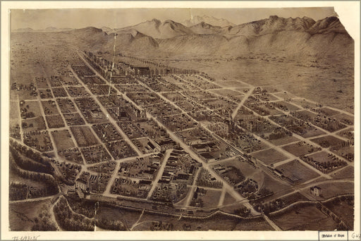 24"x36" Gallery Poster, map of Fort Collins, Colorado 1899 ft. collins