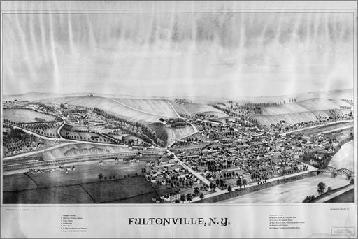 24"x36" Gallery Poster, map of Fultonville, New york 1889