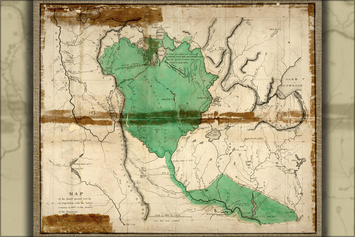 24"x36" Gallery Poster, map of Indian country minnesota in 1832