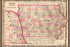 24"x36" Gallery Poster, map of Iowa and Nebraska 1862