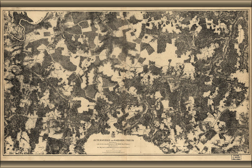 24"x36" Gallery Poster, map of Jetersville & Sailors Creek virginia 1867