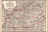 24"x36" Gallery Poster, map of Kentucky and Tennessee 1863