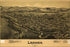 24"x36" Gallery Poster, map of Ligonier, Pennsylvania 1900