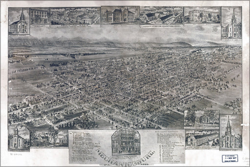 24"x36" Gallery Poster, map of Mechanicsburg, Pennsylvania 1903