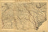 24"x36" Gallery Poster, map of Middle Georgia & South Carolina 1865