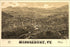 24"x36" Gallery Poster, map of Middlebury, Vermont 1886