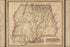 24"x36" Gallery Poster, map of Mississippi territory alabama 1817