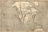 24"x36" Gallery Poster, map of North America united states 1807