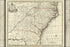 24"x36" Gallery Poster, map of North & South Carolina, Georgia 1752