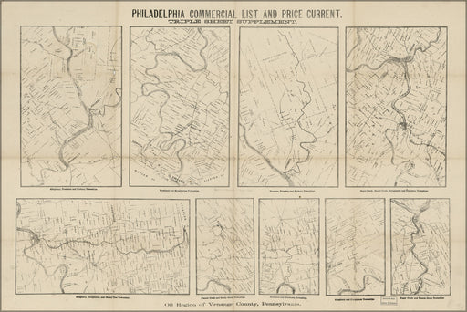 24"x36" Gallery Poster, map of Oil region Venango Co Pennsylvania 1866