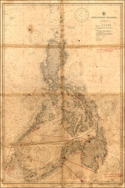 24"x36" Gallery Poster, map of Philippine Islands philippines 1940