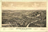 24"x36" Gallery Poster, map of Pittsfield, Maine 1889