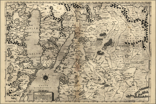 24"x36" Gallery Poster, map of Poland, 1568 p2