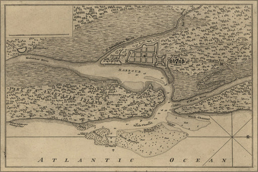 24"x36" Gallery Poster, map of St. Augustine florida 1762