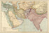 24"x36" Gallery Poster, map of Turkey Persia iraq iran india arabia 1912