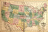24"x36" Gallery Poster, map of United States of america 1878 P5