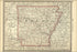 24"x36" Gallery Poster, map of arkansas 1881