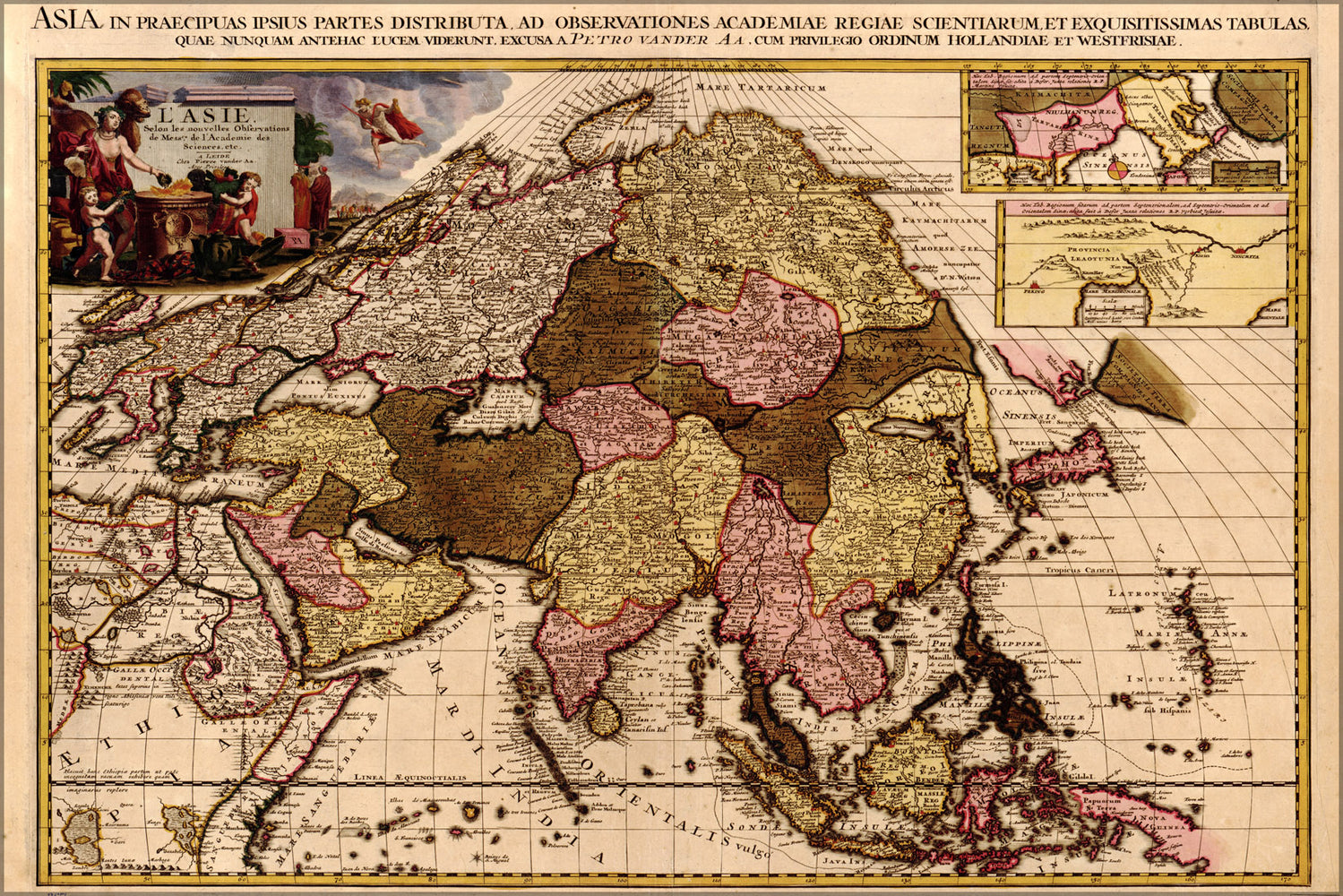 24"x36" Gallery Poster, map of asia 1680 in french
