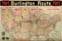 24"x36" Gallery Poster, map of burlington railroad route 1892