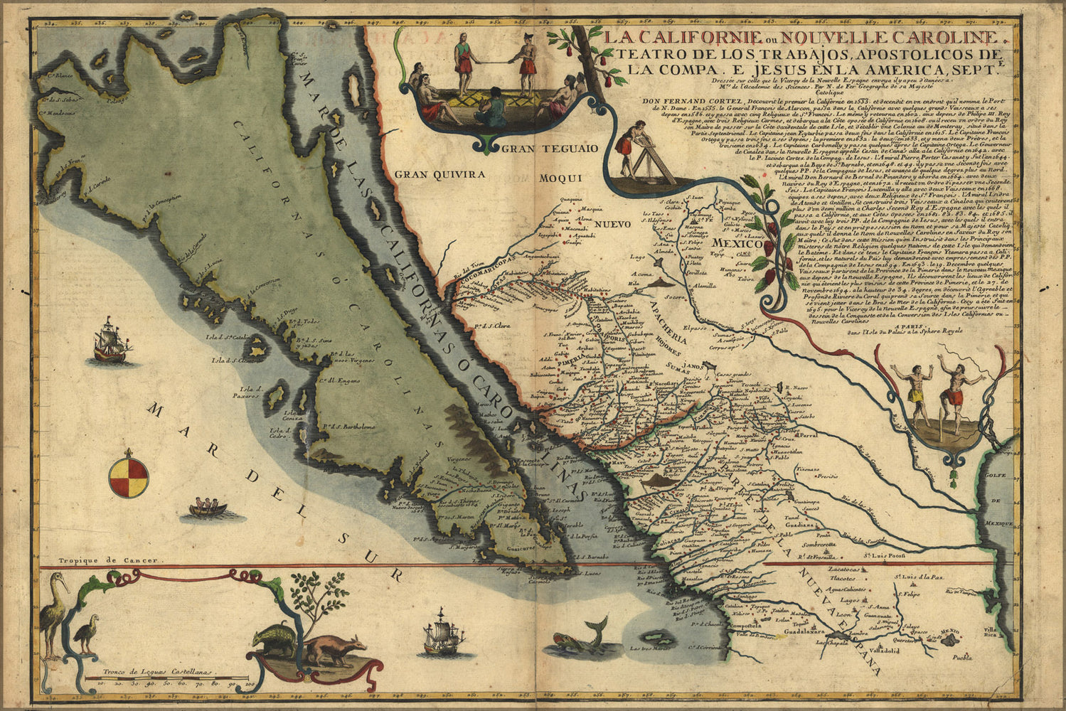 24"x36" Gallery Poster, map of california as an island 1720 p2