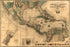 24"x36" Gallery Poster, map of central america 1845 in french