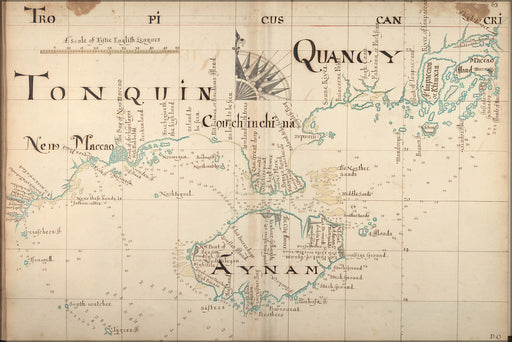 24"x36" Gallery Poster, map of coasts east Africa India East Indies 1690