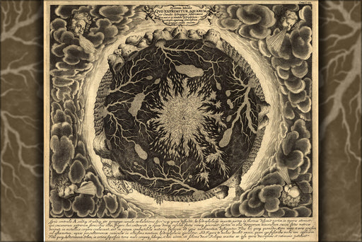 24"x36" Gallery Poster, map of core of the earth 1668 P2