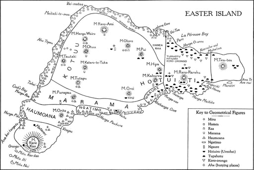 24"x36" Gallery Poster, map of easter island 1924