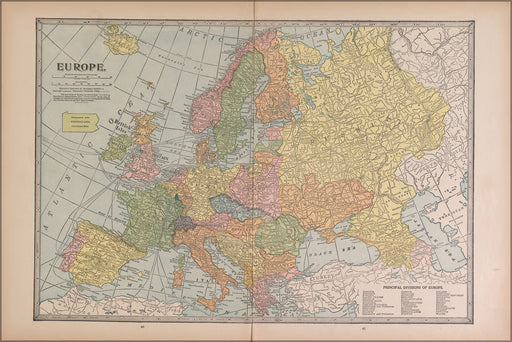 24"x36" Gallery Poster, map of europe 1927 P2