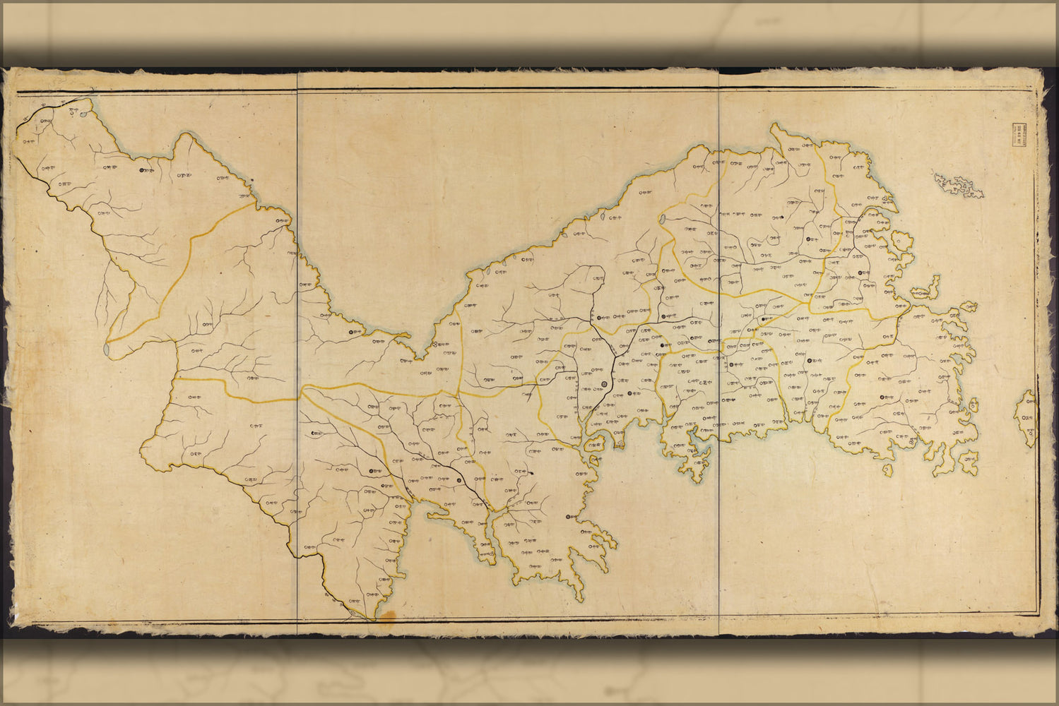 24"x36" Gallery Poster, map of korea 1900