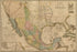 24"x36" Gallery Poster, map of mexico 1847 in spanish