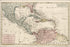 24"x36" Gallery Poster, map of mexico Caribbean cuba 1765 in dutch