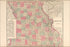 24"x36" Gallery Poster, map of missouri 1898 P2