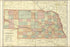 24"x36" Gallery Poster, map of nebraska 1908