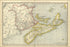 24"x36" Gallery Poster, map of new brunswick & nova scotia canada 1881