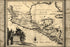 24"x36" Gallery Poster, map of new spain mexico 1671